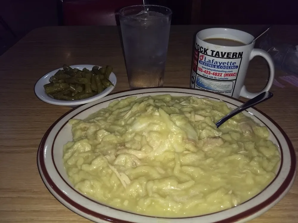 Chicken & Noodles over Mashed Potatoes